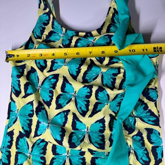 Lands End Kids Two-Piece Tankini Butterflies and Ruffles Girls Size 10S EUC - Picture 13 of 14